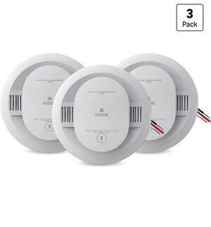 Kidde Smoke & CO Detector, Hardwired & AA Battery Backup, 30CUAR, 3 Pack